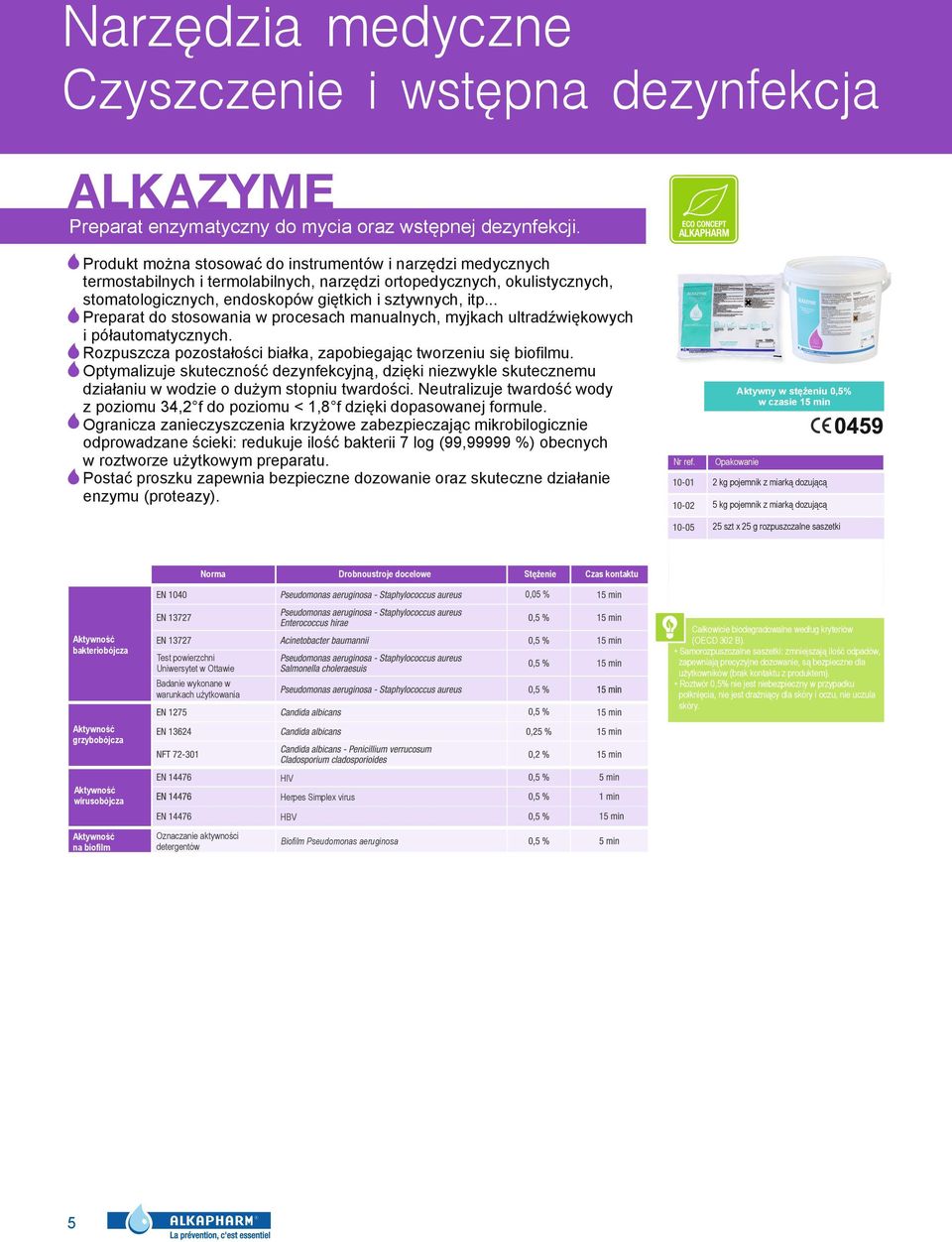 półautomatycznych Rozpuszcza pozostałości białka, zapobiegając tworzeniu się biofilmu Optymalizuje skuteczność dezynfekcyjną, dzięki niezwykle skutecznemu działaniu w wodzie o dużym stopniu twardości