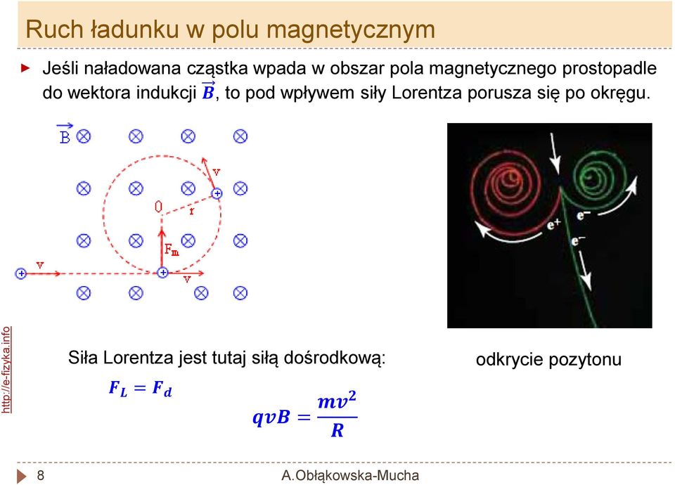 obszar pola magnetycznego prostopadle do wektora indukcji B, to pod