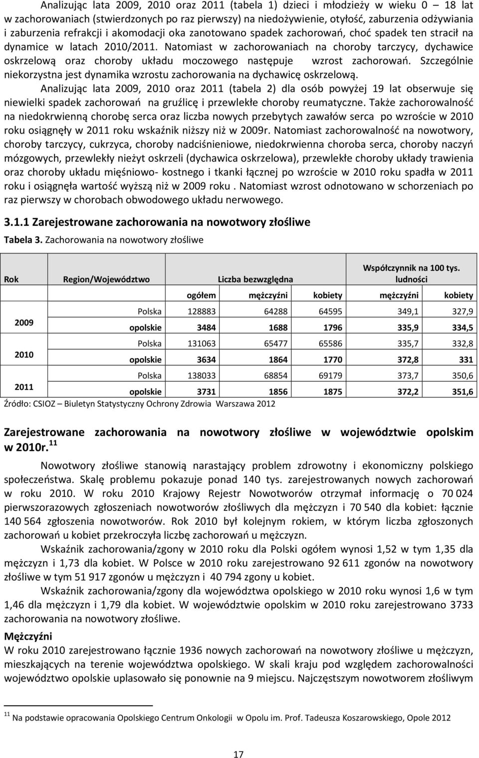Natomiast w zachorowaniach na choroby tarczycy, dychawice oskrzelową oraz choroby układu moczowego następuje wzrost zachorowań.