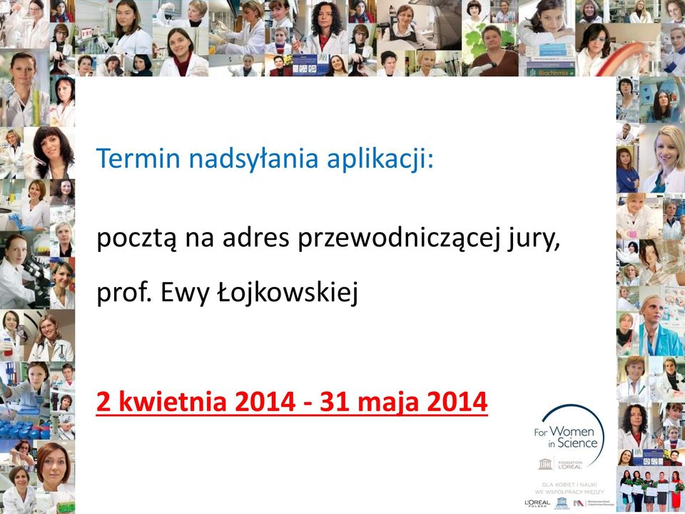 przewodniczącej jury, prof.