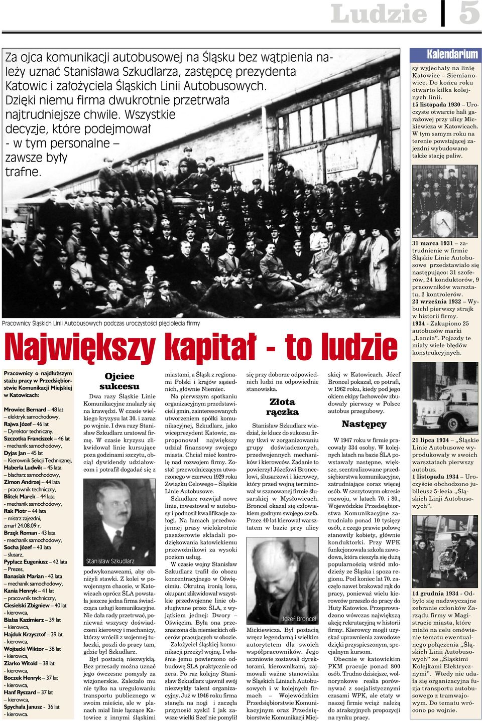 Do końca roku otwarto kilka kolejnych linii. 15 listopada 1930 Uroczyste otwarcie hali garażowej przy ulicy Mickiewicza w Katowicach.