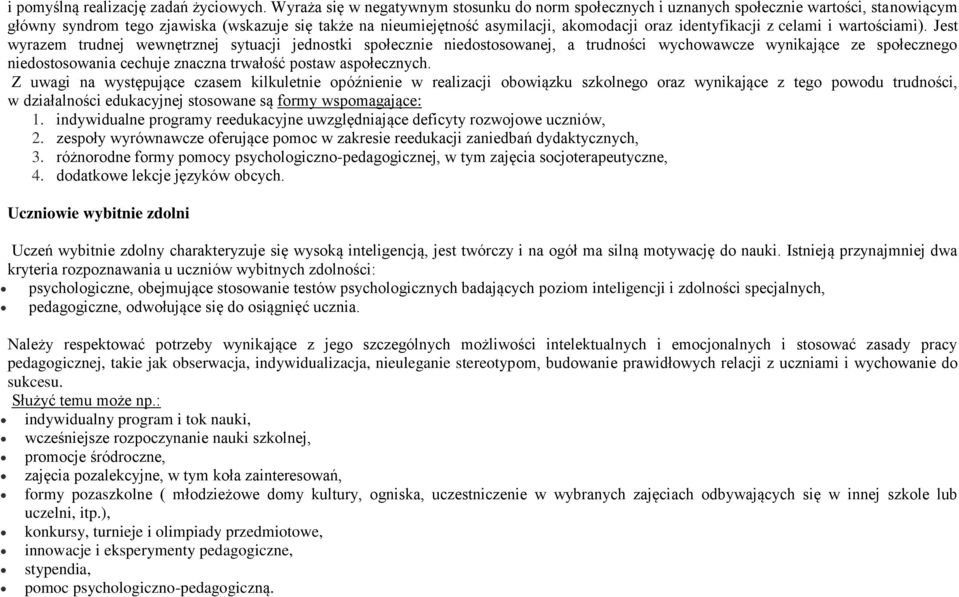 identyfikacji z celami i wartościami).