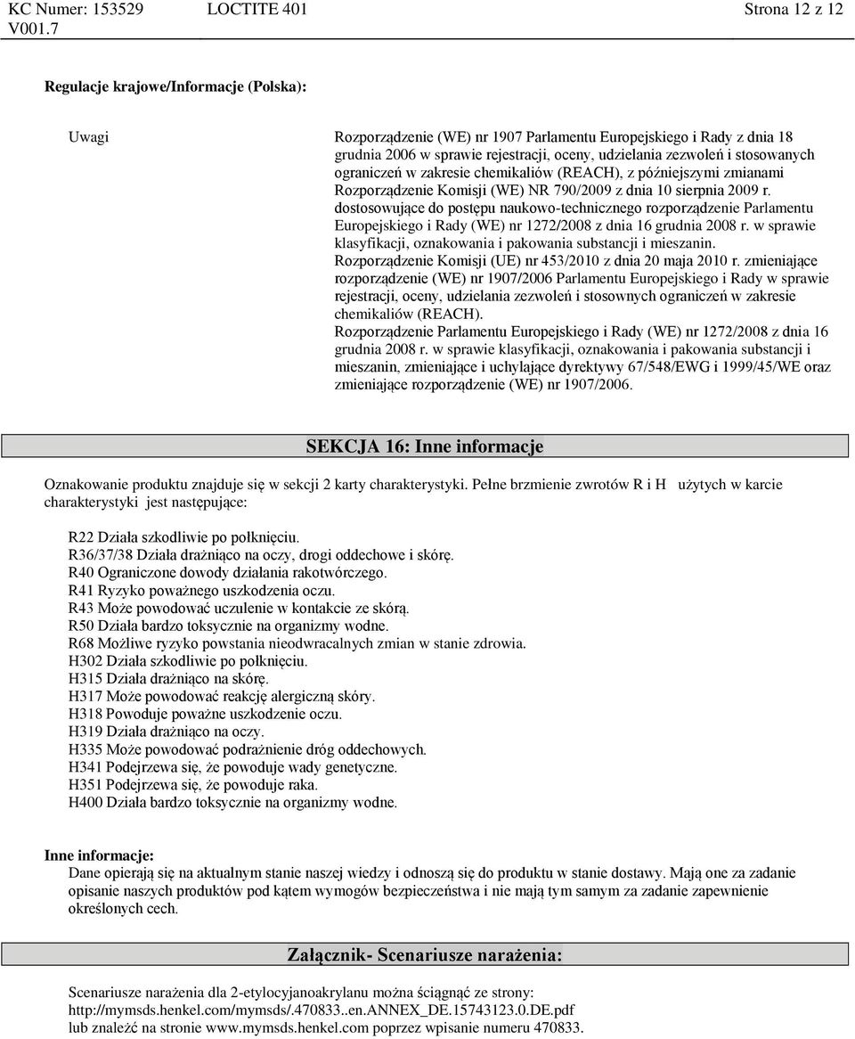 dostosowujące do postępu naukowo-technicznego rozporządzenie Parlamentu Europejskiego i Rady (WE) nr 1272/2008 z dnia 16 grudnia 2008 r.