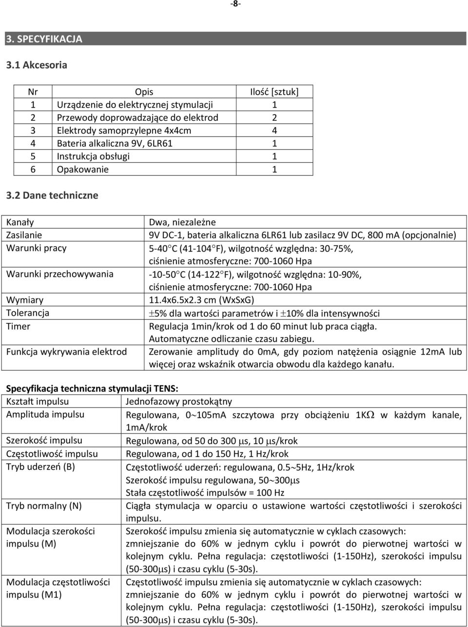 obsługi 1 6 Opakowanie 1 3.