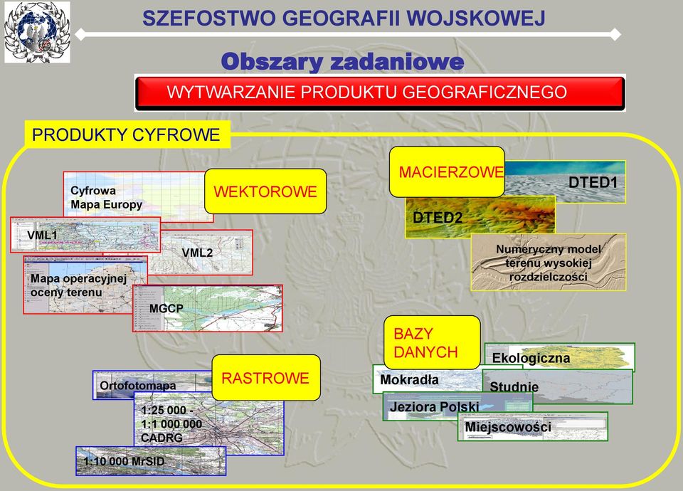 Numeryczny model terenu wysokiej rozdzielczości Ortofotomapa 1:10 000 MrSID 1:25