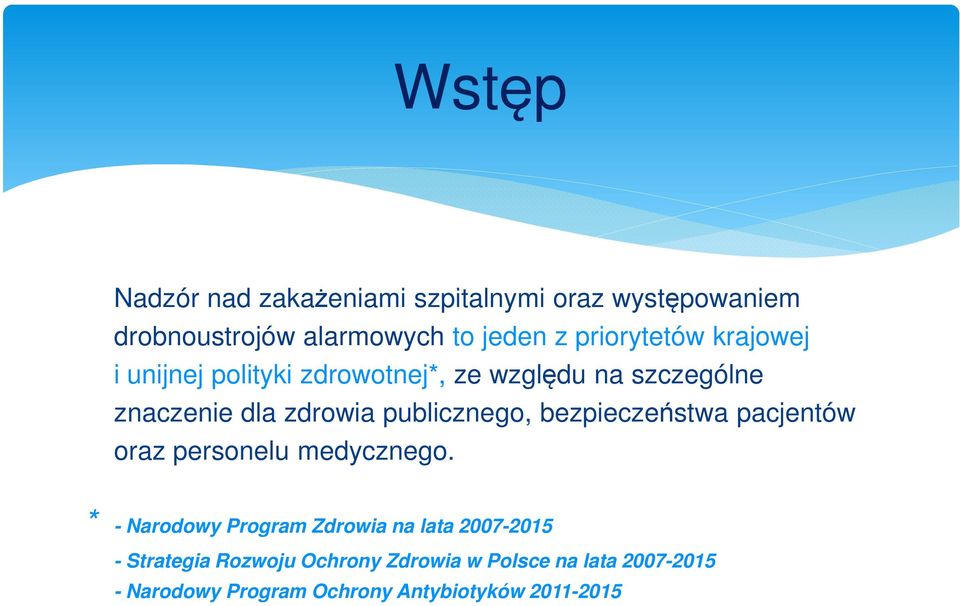 publicznego, bezpieczeństwa pacjentów oraz personelu medycznego.