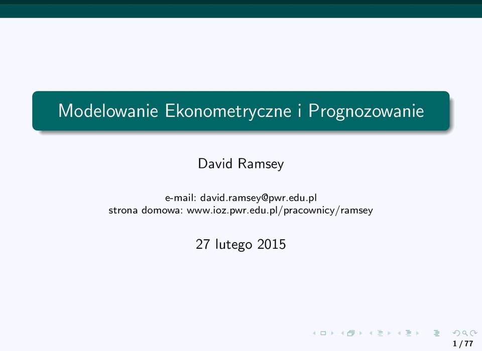 ramsey@pwr.edu.pl strona domowa: www.ioz.