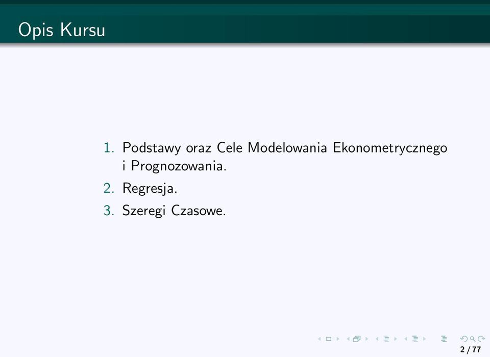 Modelowania Ekonometrycznego