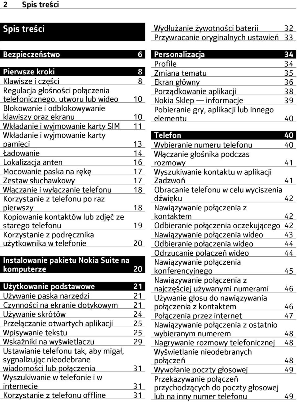 Korzystanie z telefonu po raz pierwszy 18 Kopiowanie kontaktów lub zdjęć ze starego telefonu 19 Korzystanie z podręcznika użytkownika w telefonie 20 Instalowanie pakietu Nokia Suite na komputerze 20