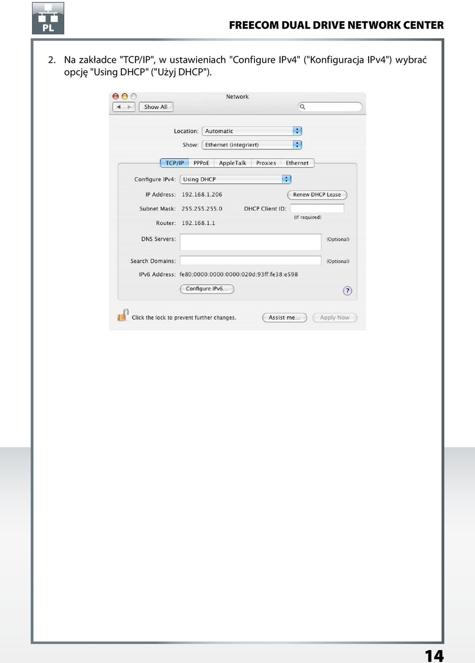 ("Konfiguracja IPv4") wybrać