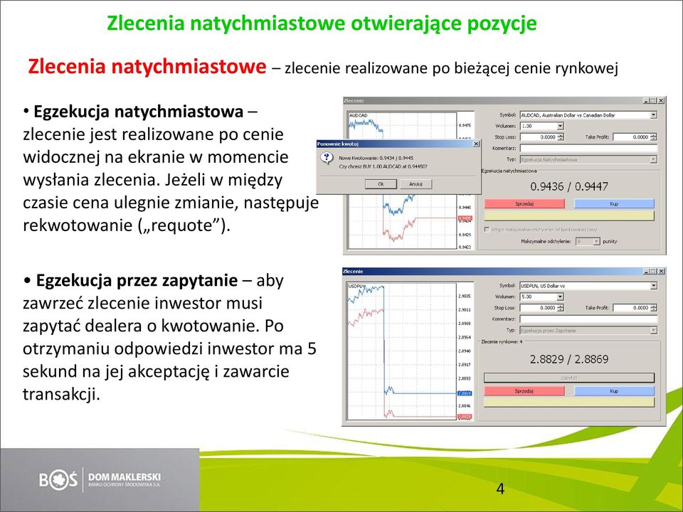 Jeżeli w między czasie cena ulegnie zmianie, następuje rekwotowanie ( requote ).