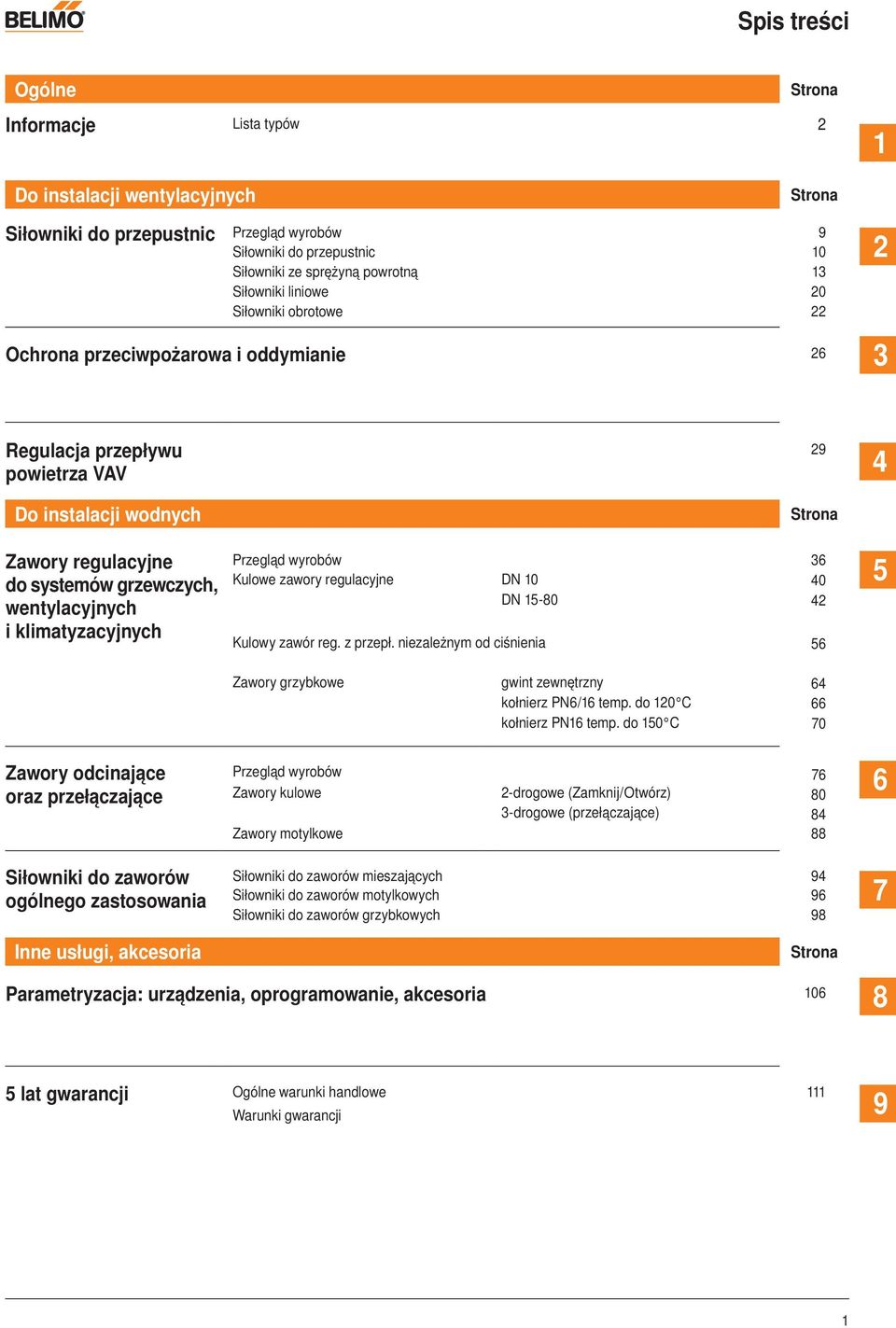 wentylacyjnych i klimatyzacyjnych 29 Strona Przegląd wyrobów 36 Kulowe zawory regulacyjne DN 10 40 DN 15-80 42 Kulowy zawór reg. z przepł.