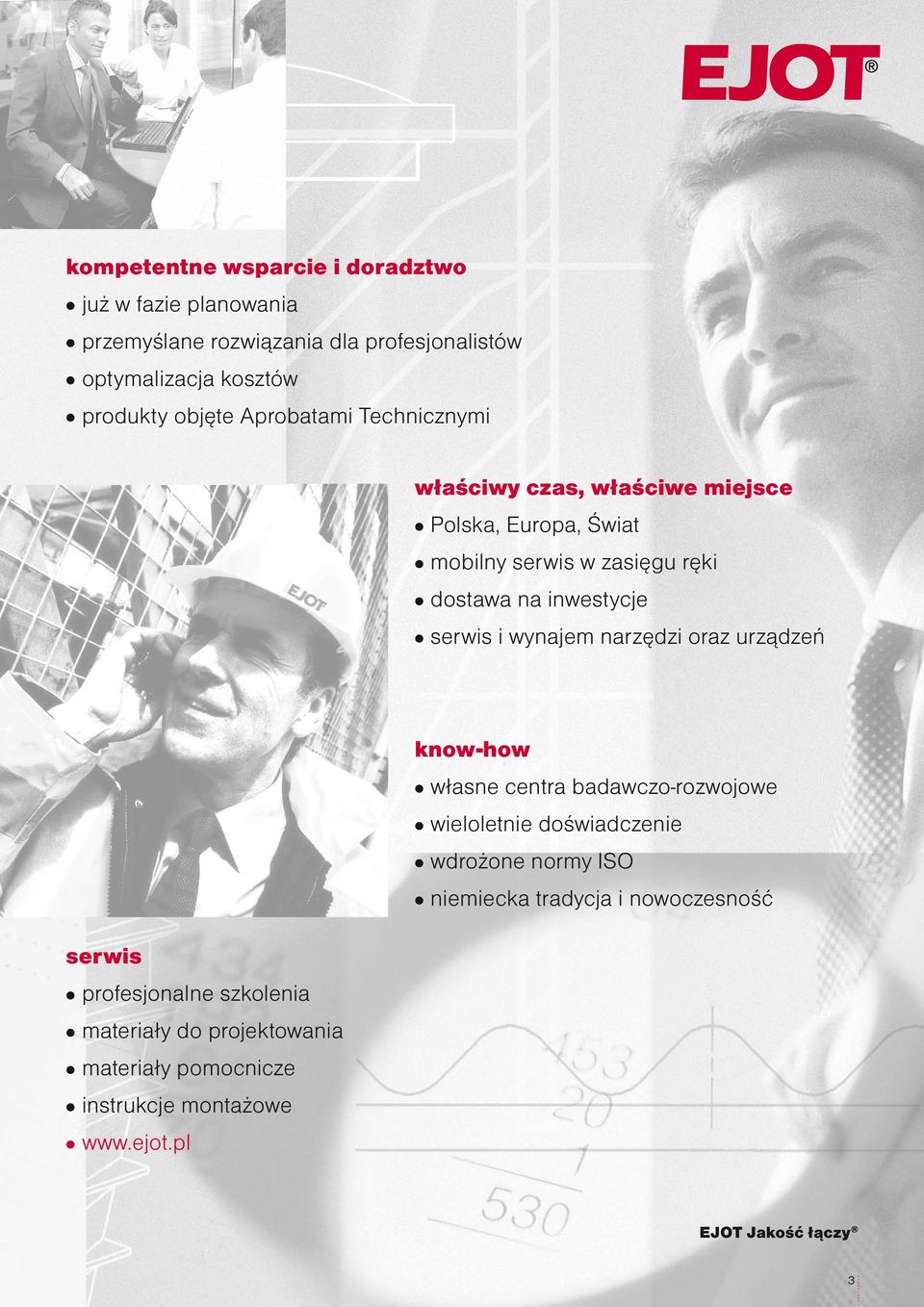 serwis i wynajem narzędzi oraz urządzeń know-how l własne centra badawczo-rozwojowe l wieloletnie doświadczenie l wdrożone normy ISO l niemiecka
