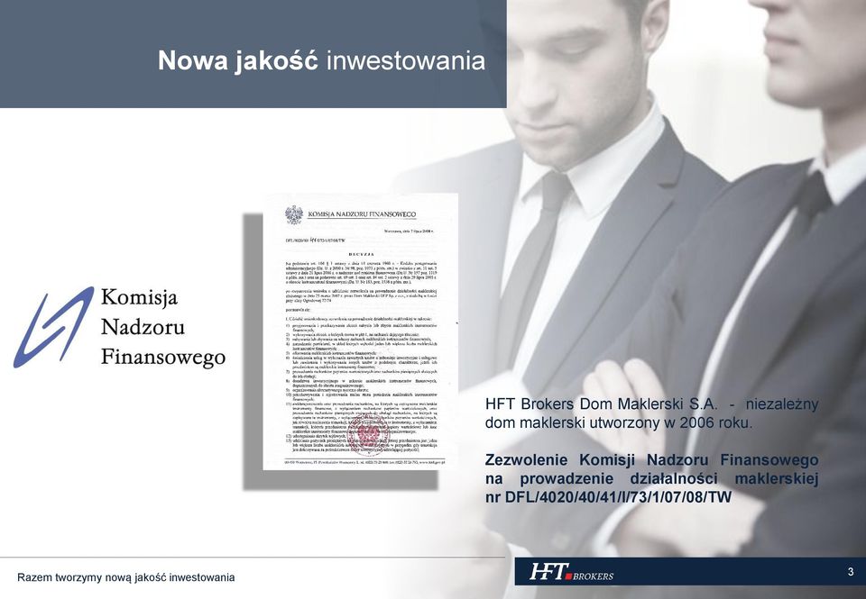 Zezwolenie Komisji Nadzoru Finansowego na prowadzenie