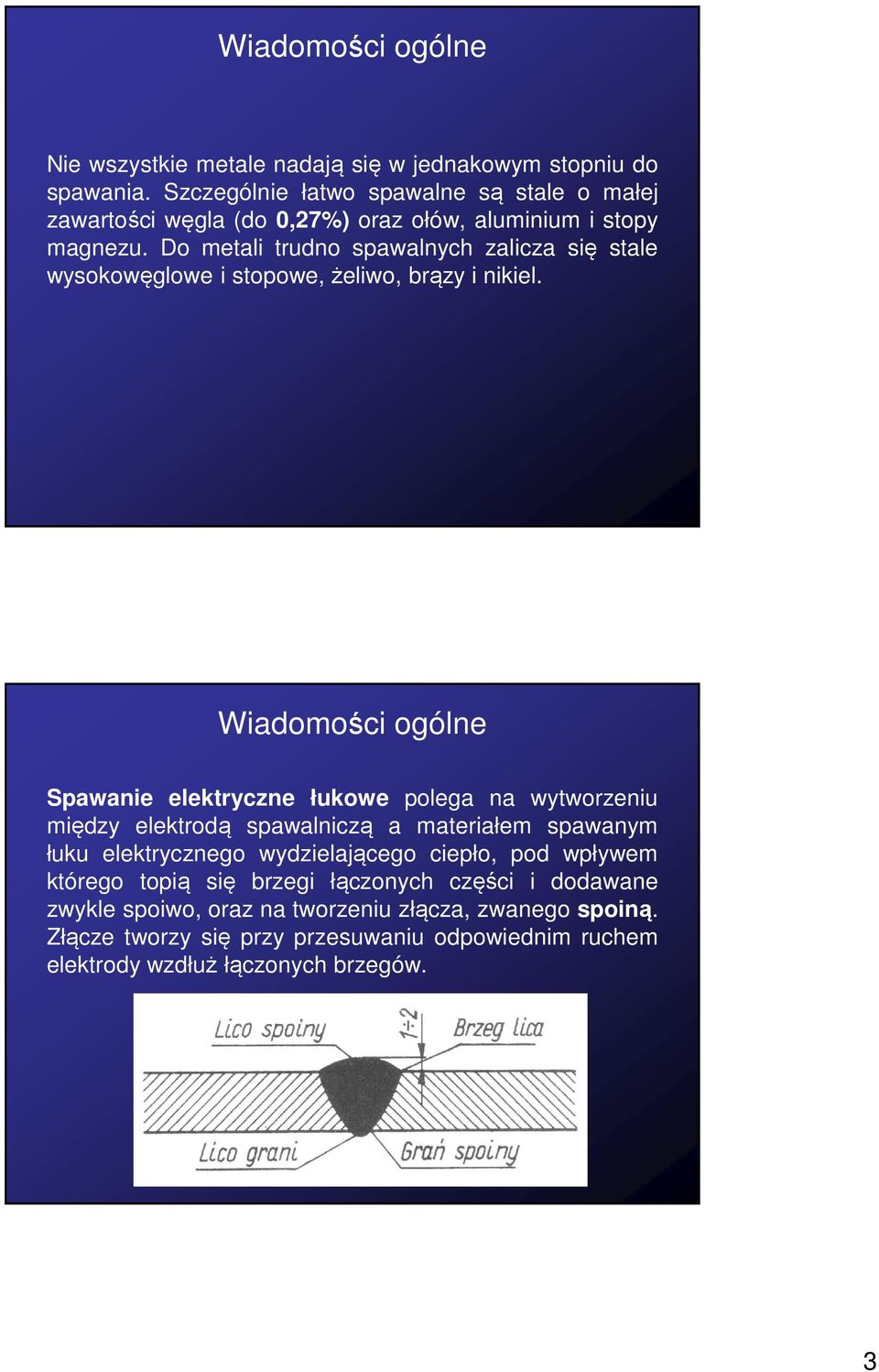 Do metali trudno spawalnych zalicza się stale wysokowęglowe i stopowe, żeliwo, brązy i nikiel.