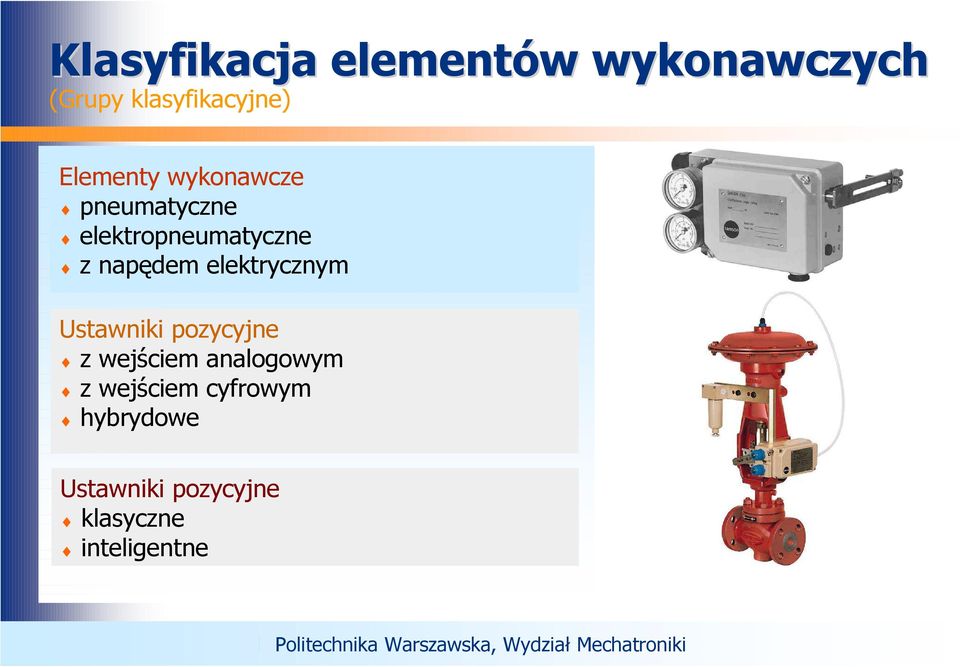 elektrycznym Ustawniki pozycyjne z wejściem analogowym z