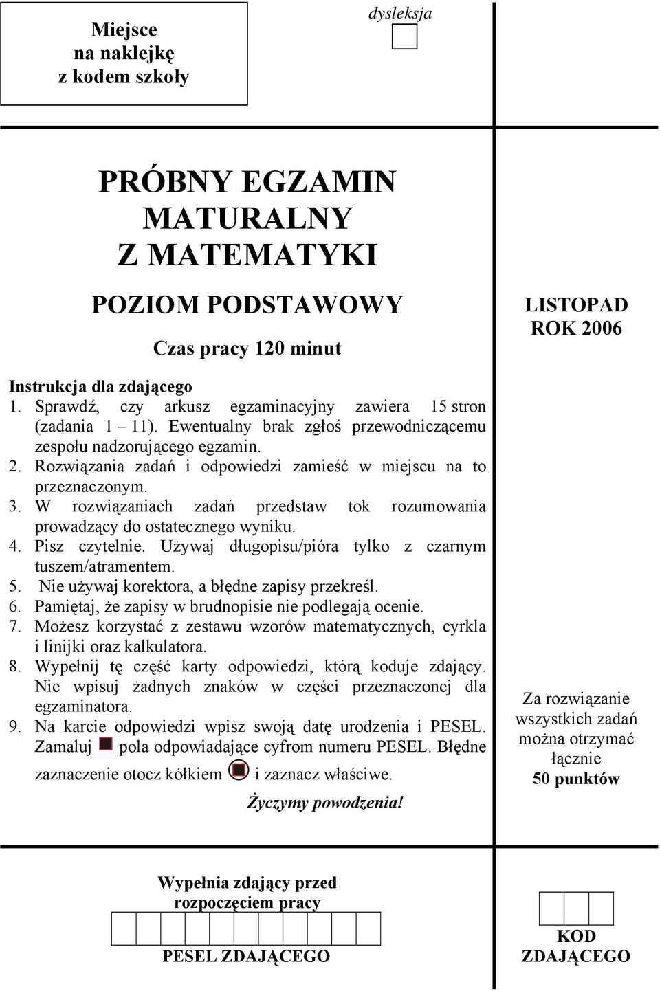 Rozwiązania zadań i odpowiedzi zamieść w miejscu na to przeznaczonym. 3. W rozwiązaniach zadań przedstaw tok rozumowania prowadzący do ostatecznego wyniku. 4. Pisz czytelnie.