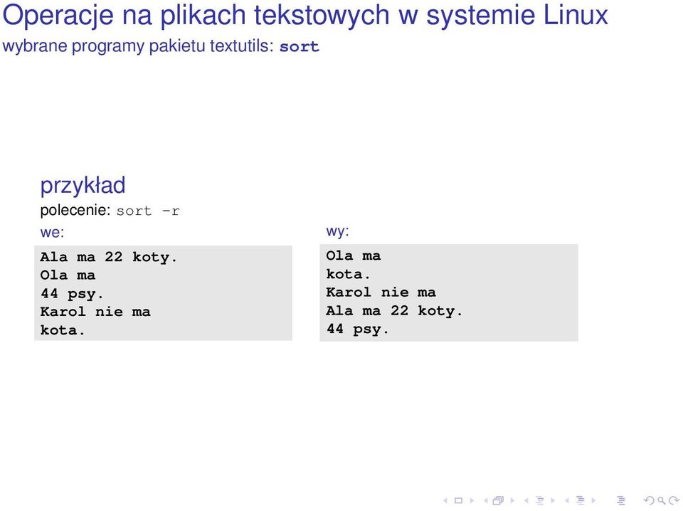 koty. Ola ma 44 psy. Karol nie ma kota.