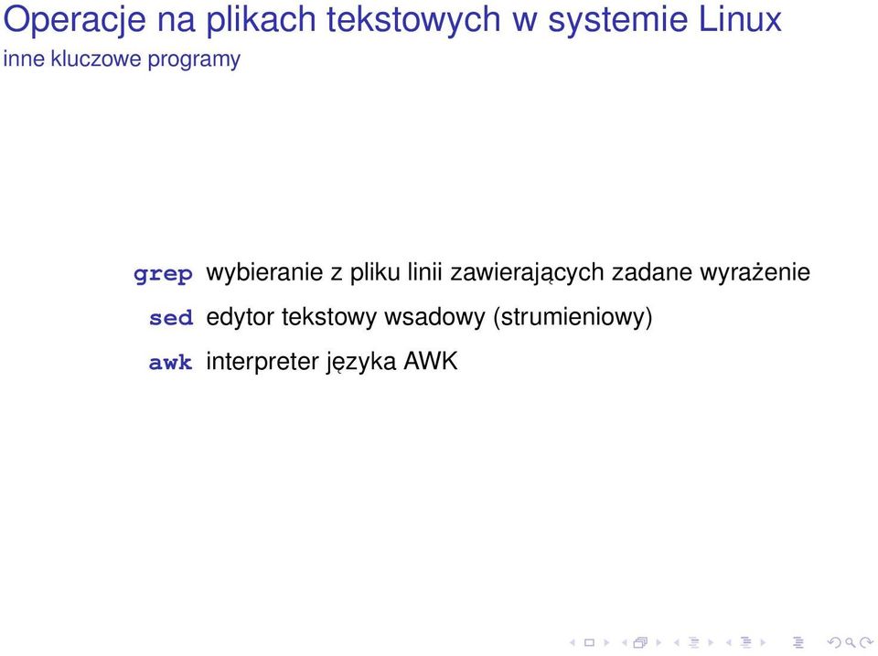 wyrażenie sed edytor tekstowy wsadowy