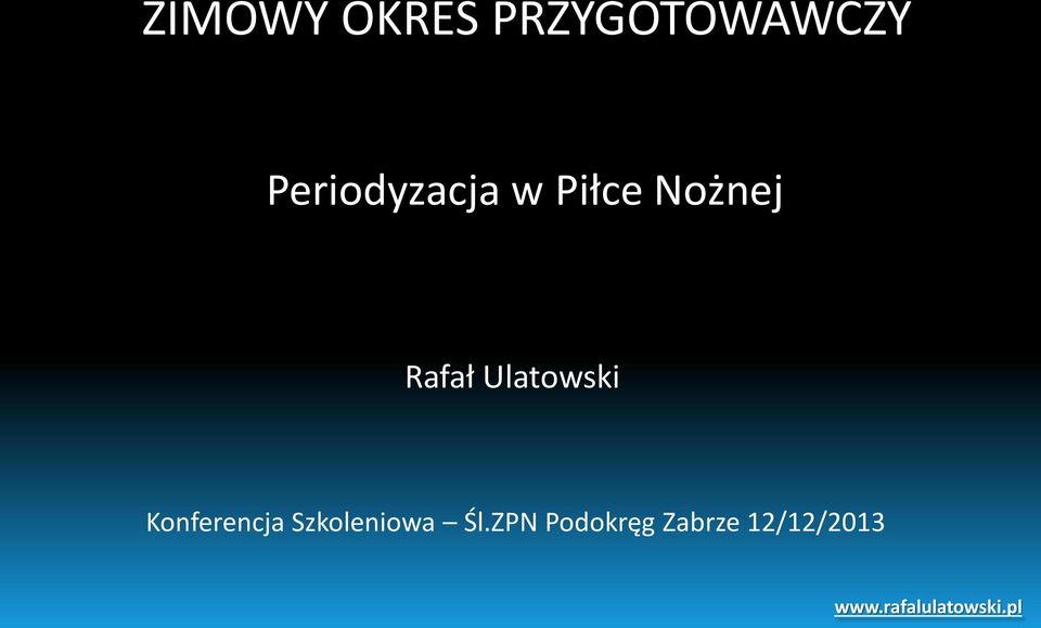 Rafał Ulatowski Konferencja