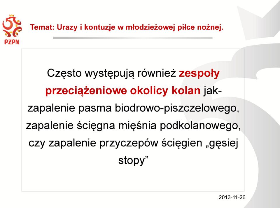 biodrowo-piszczelowego, zapalenie ścięgna