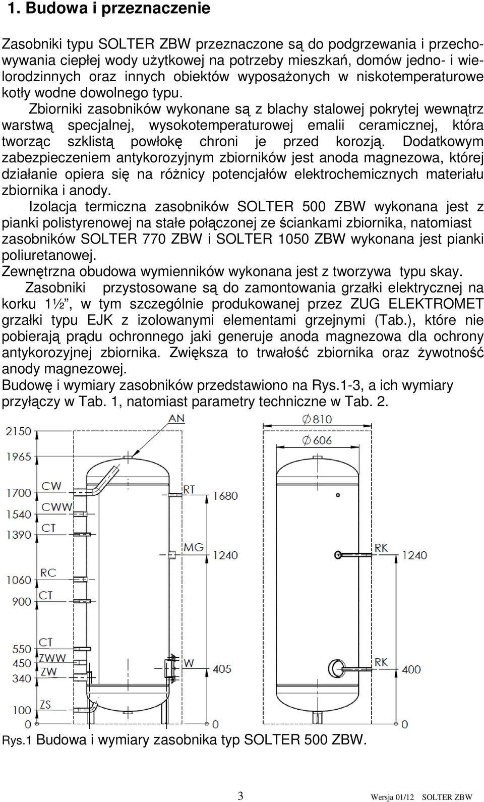 Zbiorniki zasobników wykonane są z blachy stalowej pokrytej wewnątrz warstwą specjalnej, wysokotemperaturowej emalii ceramicznej, która tworząc szklistą powłokę chroni je przed korozją.