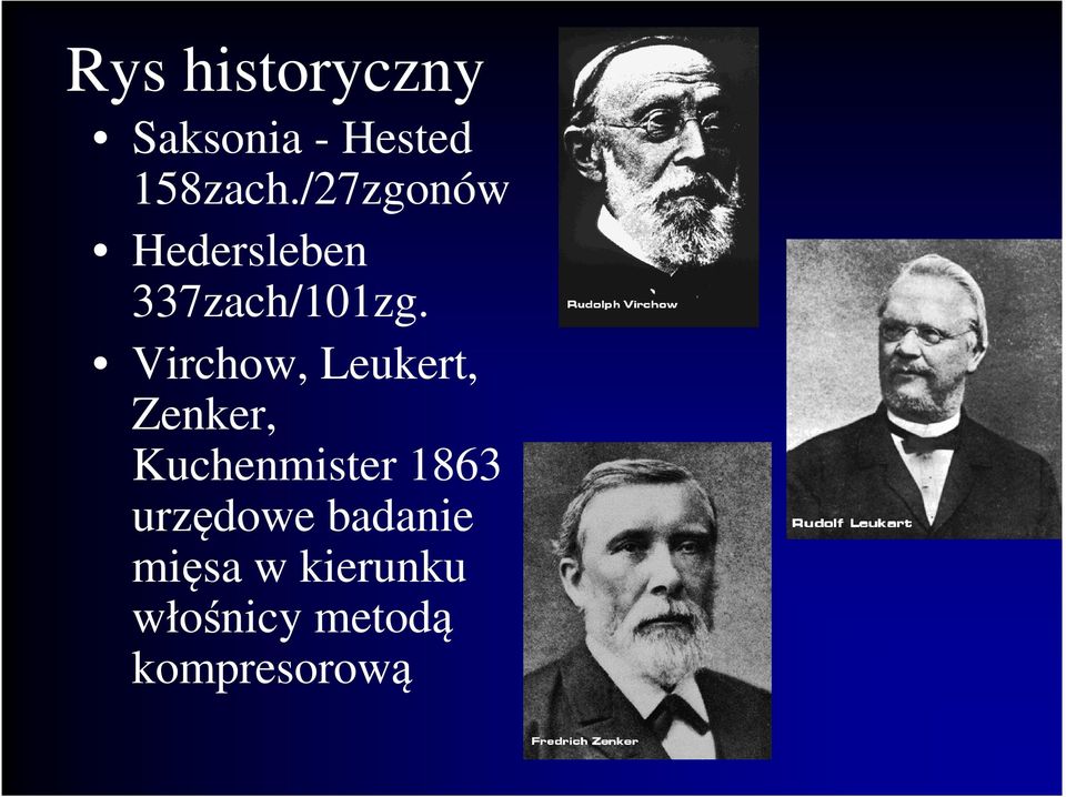 Virchow, Leukert, Zenker, Kuchenmister 1863