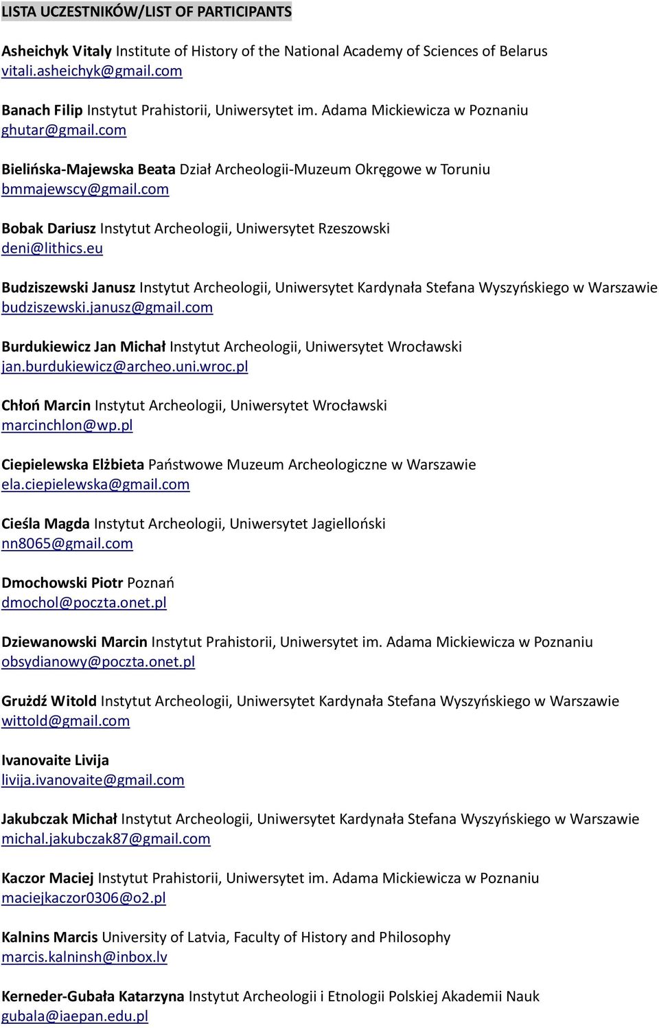 com Bobak Dariusz Instytut Archeologii, Uniwersytet Rzeszowski deni@lithics.eu Budziszewski Janusz Instytut Archeologii, Uniwersytet Kardynała Stefana Wyszyńskiego w Warszawie budziszewski.
