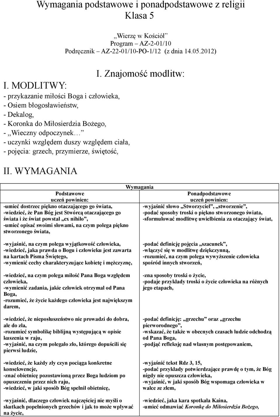 grzech, przymierze, świętość, II.