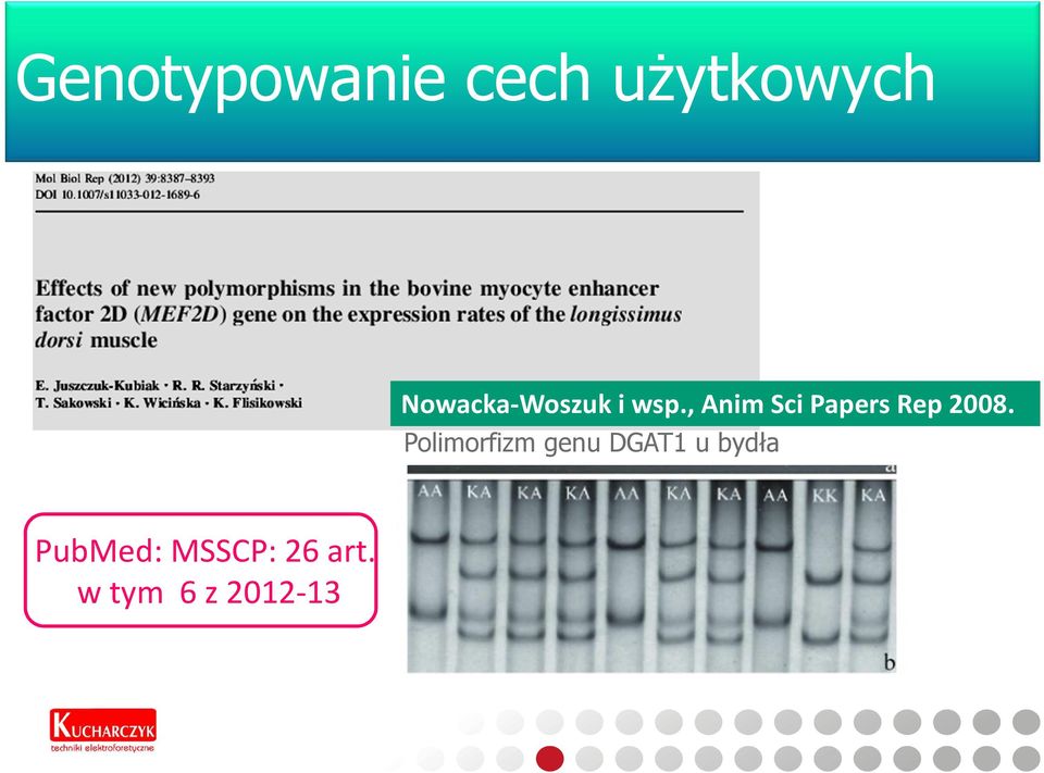 , Anim Sci Papers Rep 2008.