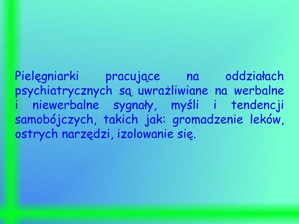 niewerbalne sygnały, myśli i tendencji