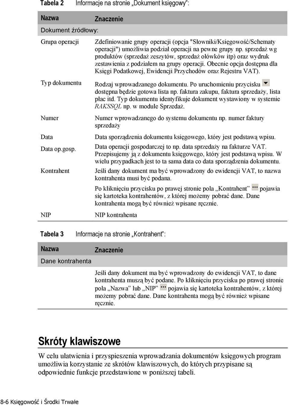 Obecnie opcja dostępna dla Księgi Podatkowej, Ewidencji Przychodów oraz Rejestru VAT). Typ dokumentu Rodzaj wprowadzanego dokumentu. Po uruchomieniu przycisku dostępna będzie gotowa lista np.