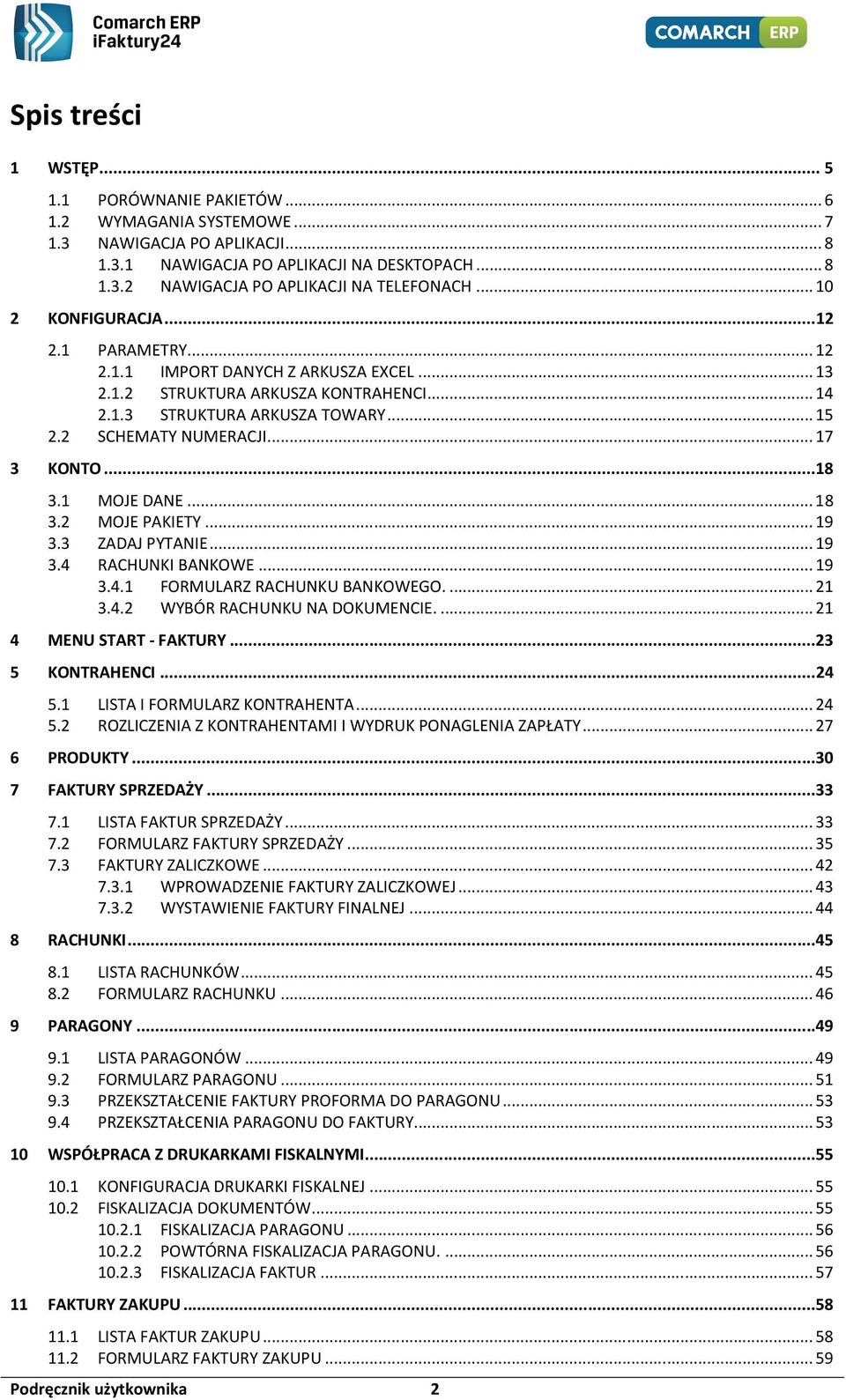 .. 17 3 KONTO...18 3.1 MOJE DANE... 18 3.2 MOJE PAKIETY... 19 3.3 ZADAJ PYTANIE... 19 3.4 RACHUNKI BANKOWE... 19 3.4.1 FORMULARZ RACHUNKU BANKOWEGO.... 21 3.4.2 WYBÓR RACHUNKU NA DOKUMENCIE.