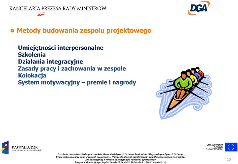 Działania integracyjne Zasady pracy i
