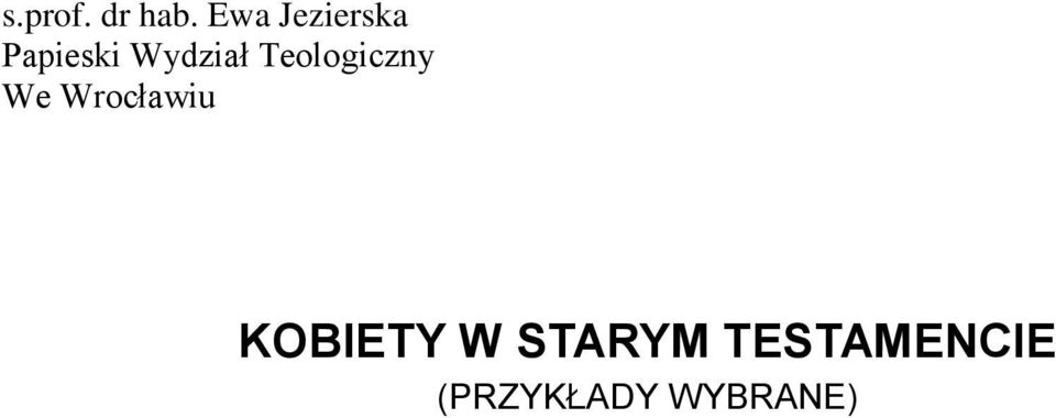 Wydział Teologiczny We