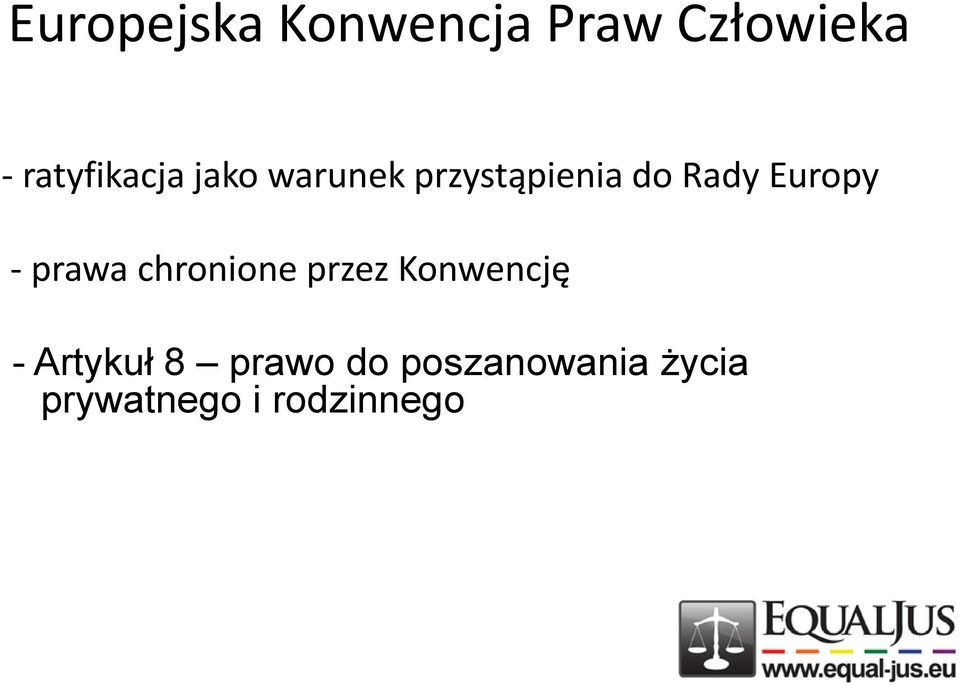 Europy - prawa chronione przez Konwencję -