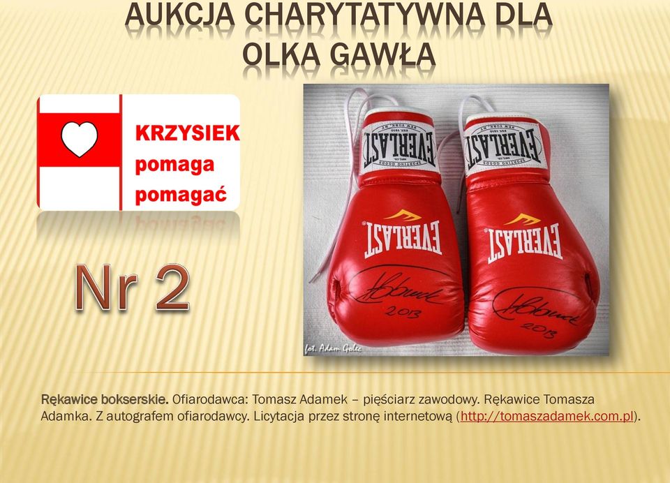 Rękawice Tomasza Adamka.