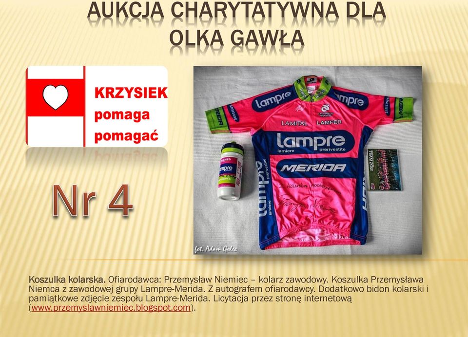 Z autografem ofiarodawcy.