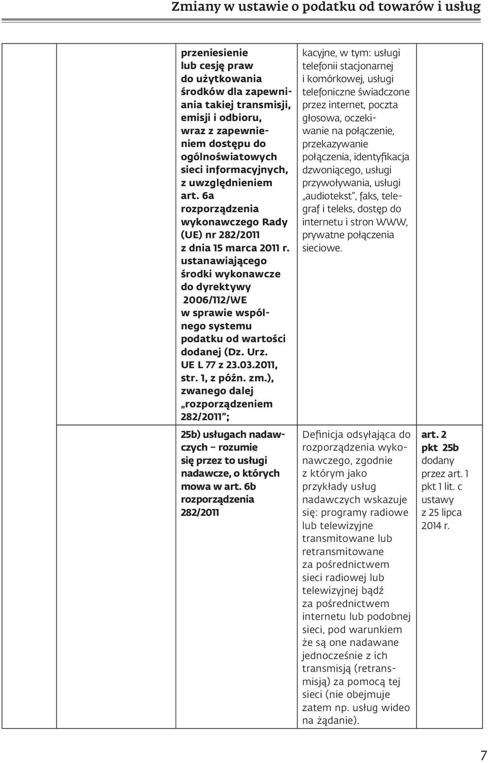 ustanawiającego środki wykonawcze do dyrektywy 2006/112/WE w sprawie wspólnego systemu podatku od wartości dodanej (Dz. Urz. UE L 77 z 23.03.2011, str. 1, z późn. zm.