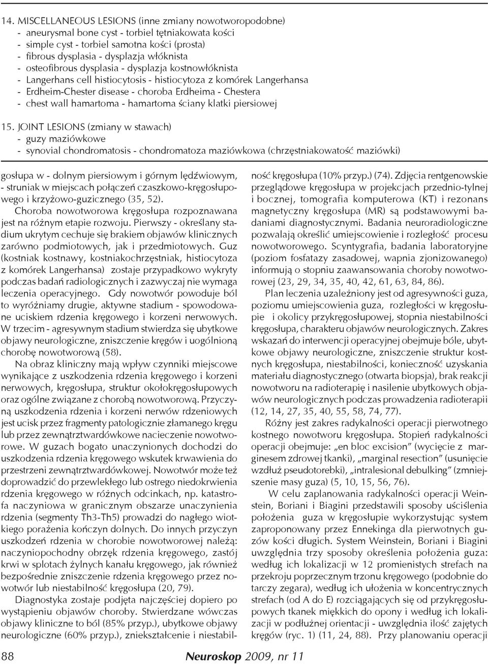 - hamartoma ściany klatki piersiowej 15.