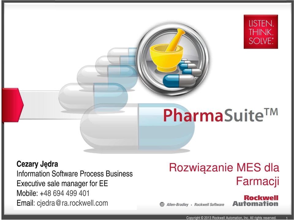 Mobile: +48 694 499 401 Email: cjedra@ra.