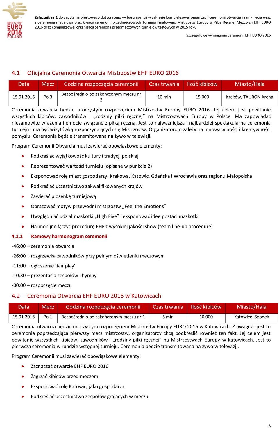 Jej celem jest powitanie wszystkich kibiców, zawodników i rodziny piłki ręcznej na Mistrzostwach Europy w Polsce. Ma zapowiadać niesamowite wrażenia i emocje związane z piłką ręczną.