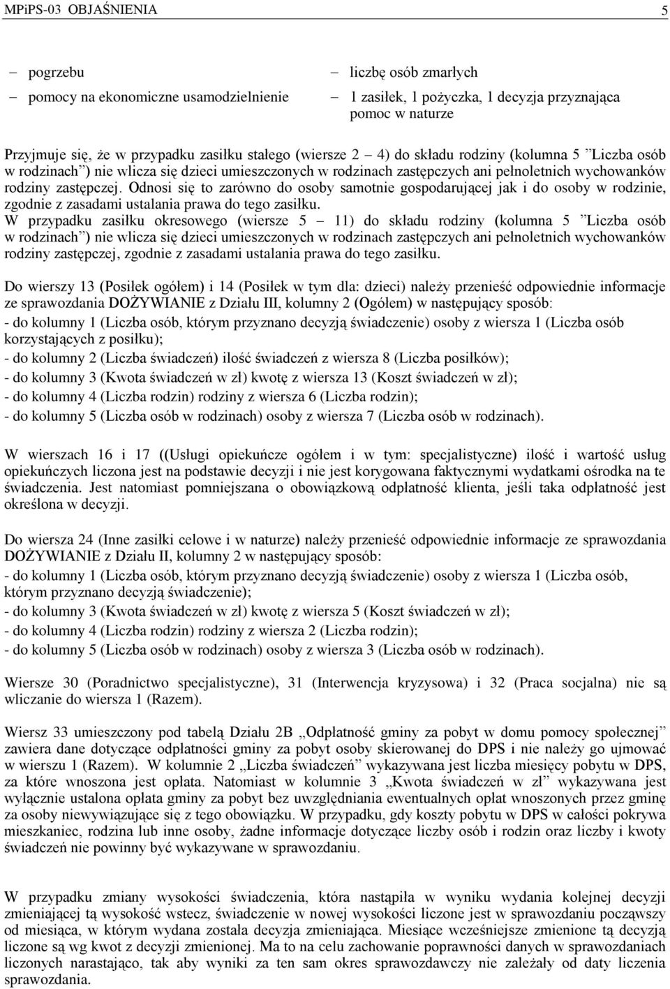 Odnosi się to zarówno do osoby samotnie gospodarującej jak i do osoby w rodzinie, zgodnie z zasadami ustalania prawa do tego zasiłku.