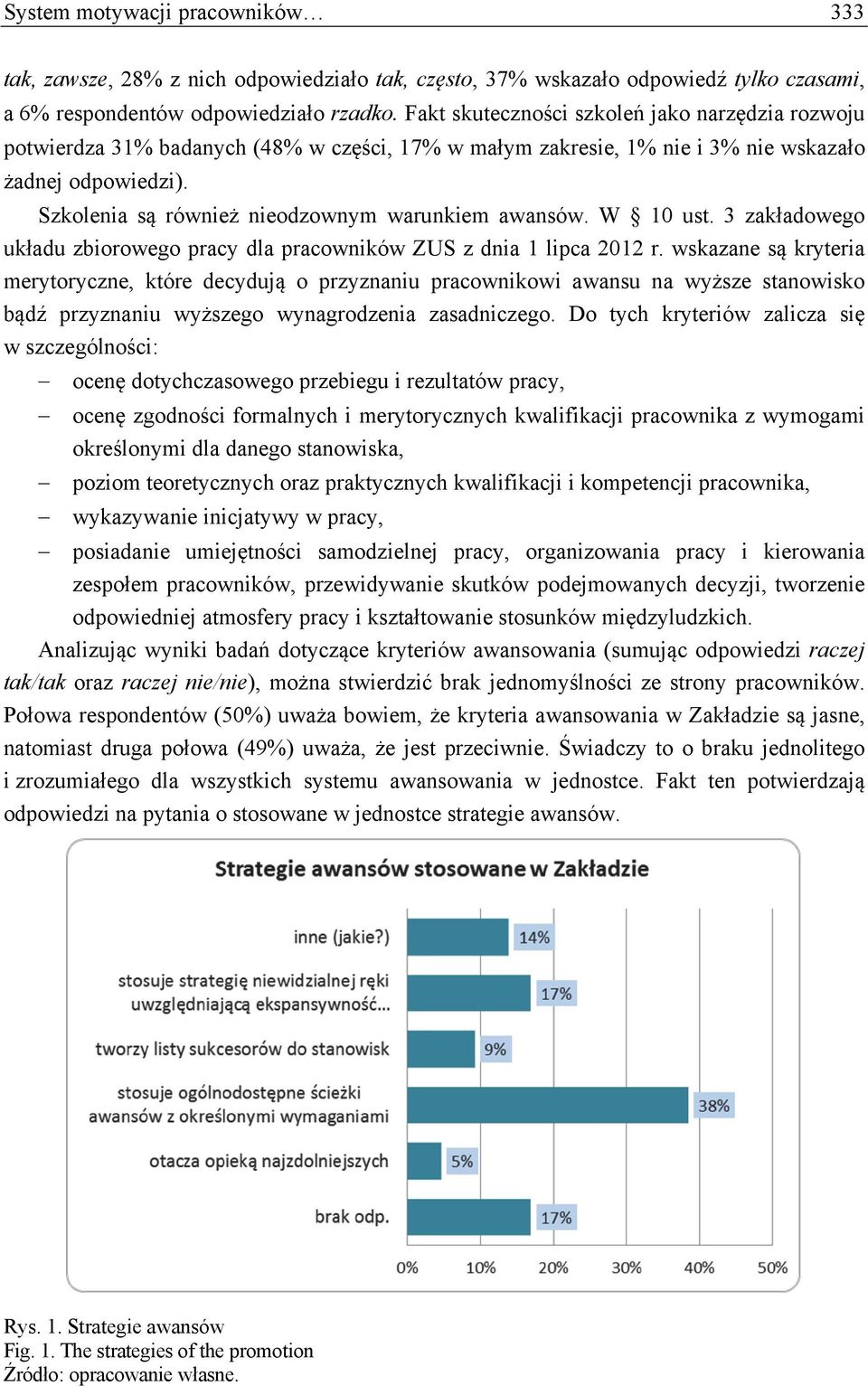 Szkolenia są również nieodzownym warunkiem awansów. W 10 ust. 3 zakładowego układu zbiorowego pracy dla pracowników ZUS z dnia 1 lipca 2012 r.