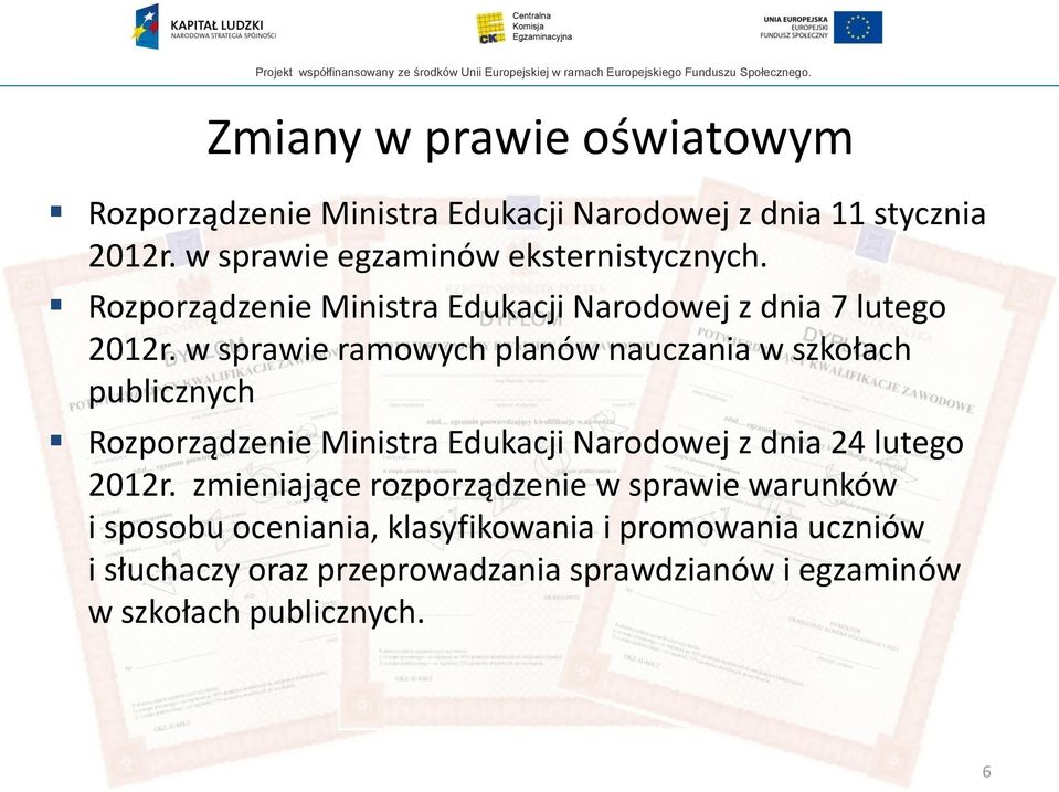 w sprawie ramowych planów nauczania w szkołach publicznych Rozporządzenie Ministra Edukacji Narodowej z dnia 24 lutego 2012r.