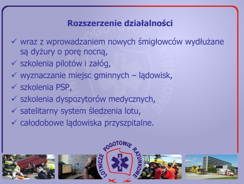 wyznaczanie miejsc gminnych lądowisk, szkolenia PSP, szkolenia