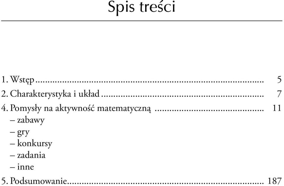 Pomysły na aktywność matematyczną.