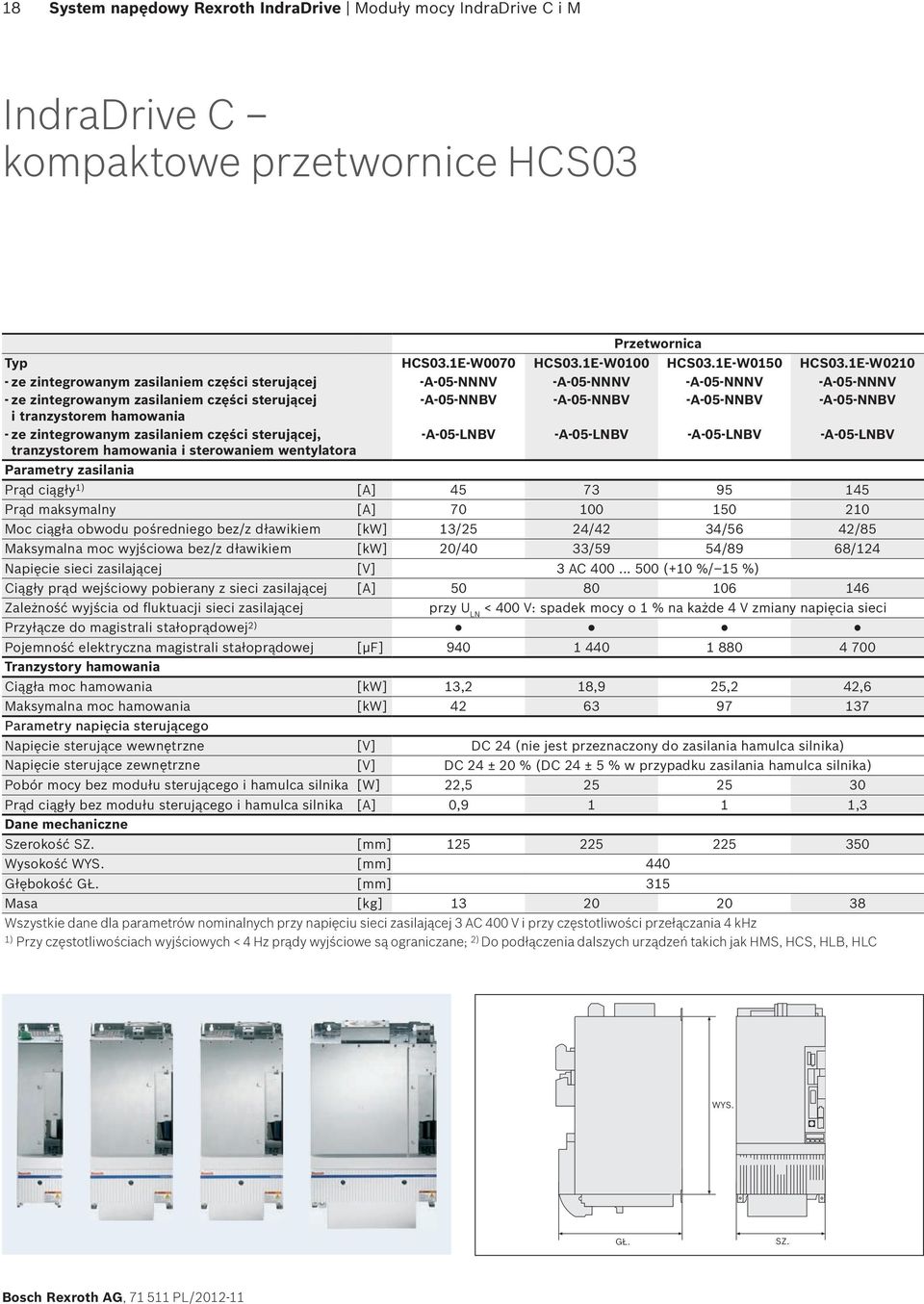 1E-W0210 -A-05-NNNV - ze zintegrowanym zasilaniem części sterującej -A-05-NNBV -A-05-NNBV -A-05-NNBV -A-05-NNBV i tranzystorem hamowania - ze zintegrowanym zasilaniem części sterującej, -A-05-LNBV