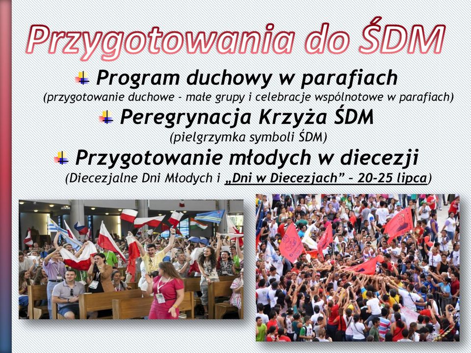 Krzyża ŚDM (pielgrzymka symboli ŚDM) Przygotowanie młodych w