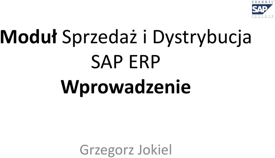 ERP Wprowadzenie